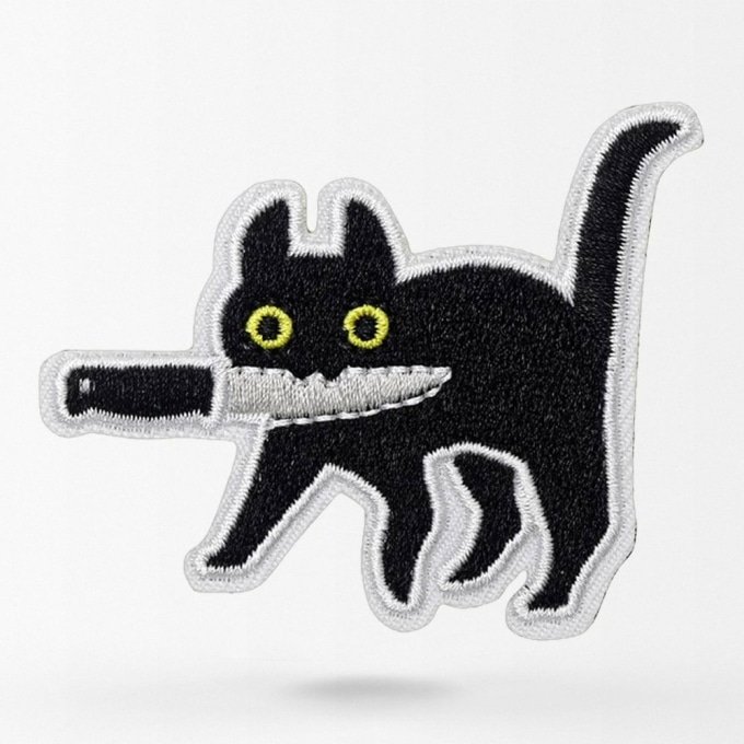 Assassin Cat Meme Velcro Patch