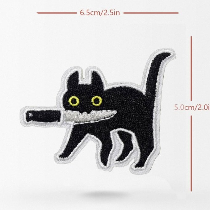 Assassin Cat Meme Velcro Patch - Image 3