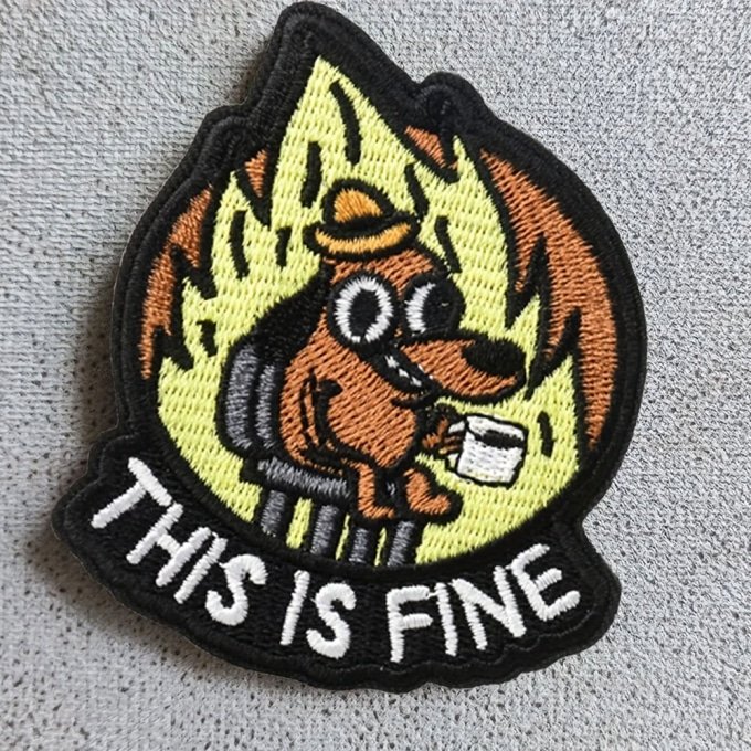 This is fine funny meme patch