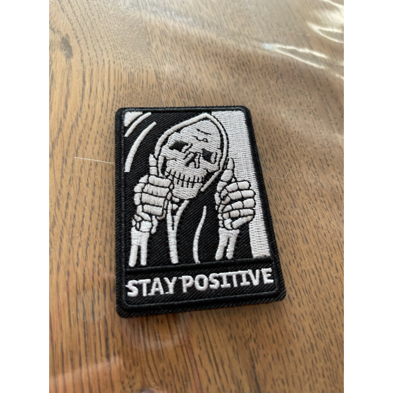 Stay Positive Skull Patch photo review