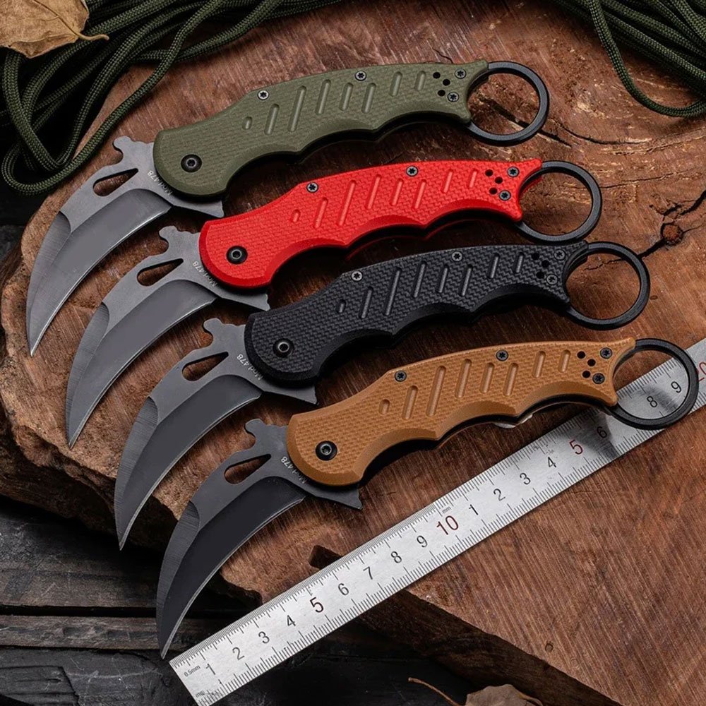 Tactical hawkbill folding knife