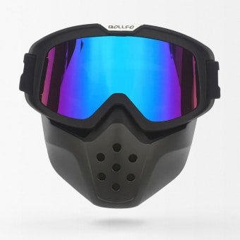 Airsoft mask with tactical goggles