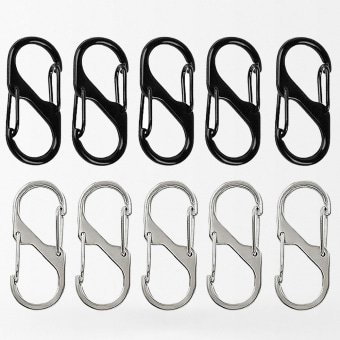 S hook double carabiner clip
