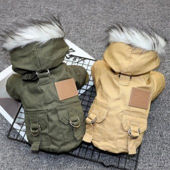 Tactical dog jacket with hood