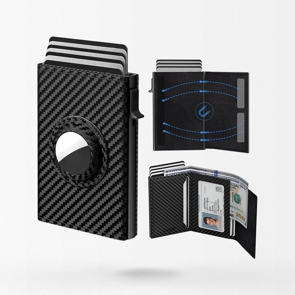 Tactical wallet with airtag